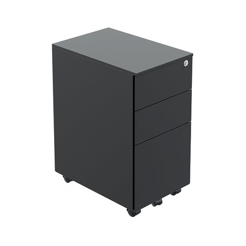 JEMINI SLIMLINE PEDESTAL STEEL BLACK KF80388