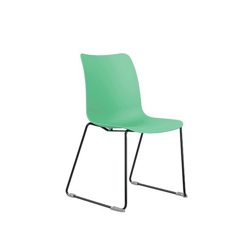 JEMINI FLEXI SKID CHAIR GREEN KF80396