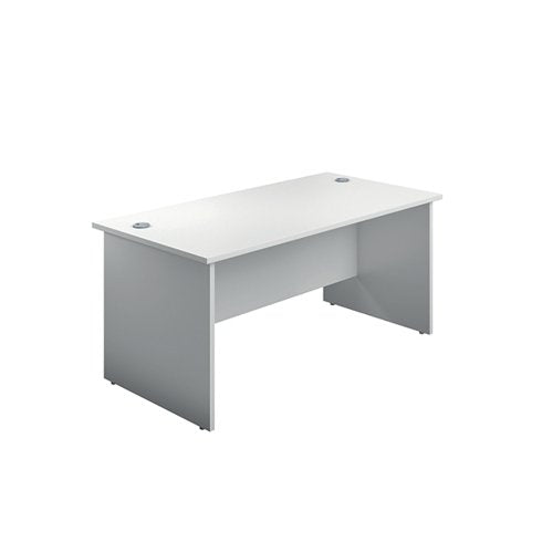 JEMINI RECTANGULAR PANEL END DESK 1800X800X730MM WHITE KF804