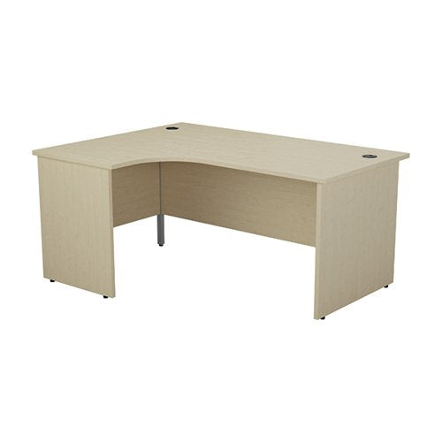 JEMINI RADIAL LEFT HAND PANEL END DESK 1600X1200X730MM MAPLE