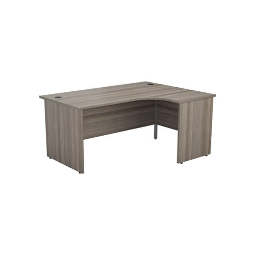 JEMINI RADIAL RIGHT HAND PANEL END DESK 1600X1200X730MM GREY OAK KF805076