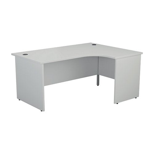 JEMINI RADIAL RIGHT HAND PANEL END DESK 1600X1200X730MM WHIT