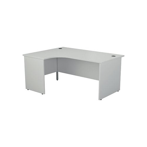 JEMINI RADIAL LEFT HAND PANEL END DESK 1800X1200X730MM WHITE