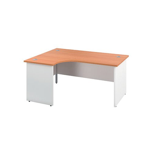 JEMINI SWITCH RADIAL LEFT HAND DESK 1800X1200X730MM BEECH/WH