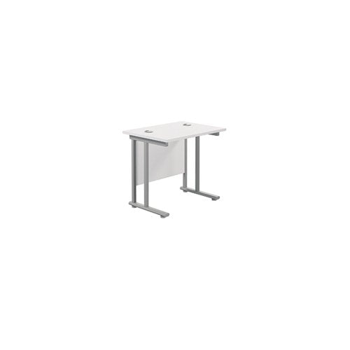 JEMINI DOUBLE UPRIGHT RECTANGULAR DESK 800X600X730MM WHITE/S