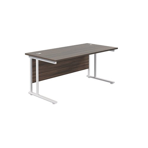 JEMINI RECTANGULAR CANTILEVER DESK1600X800X730MM DARK WALNUT