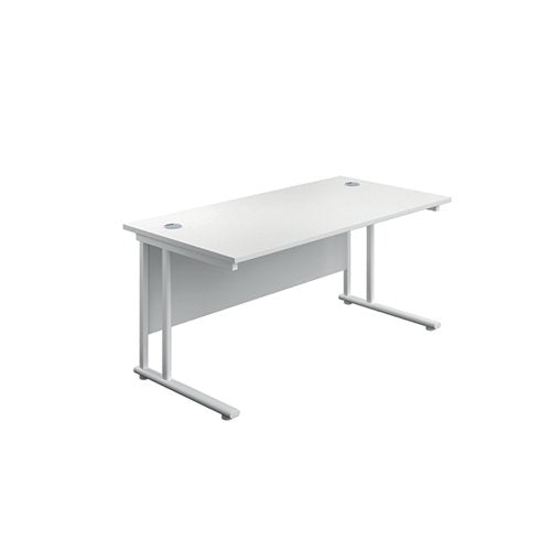 JEMINI RECTANGULAR CANTILEVER DESK 1800X800X730MM WHITE/WHIT