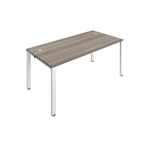 JEMINI 1 PERSON BENCH DESK 1200X800X730MM GREY OAK/WHITE KF8