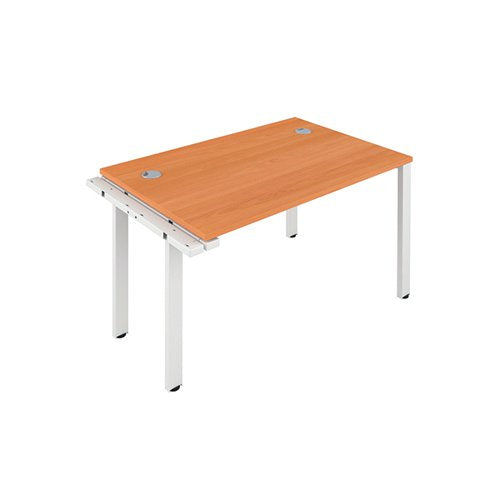 JEMINI 1 PERSON EXTENSION BENCH DESK 1200X800X730MM BEECH/WH
