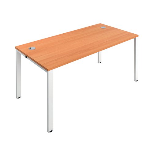JEMINI 1 PERSON BENCH DESK 1400X800X730MM BEECH/WHITE KF8088