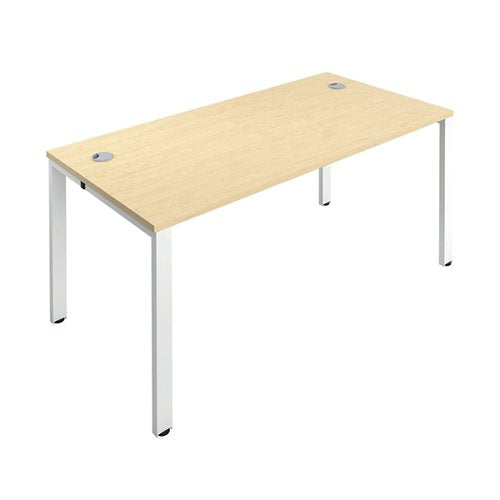 JEMINI 1 PERSON BENCH DESK 1400X800X730MM MAPLE/WHITE KF8088