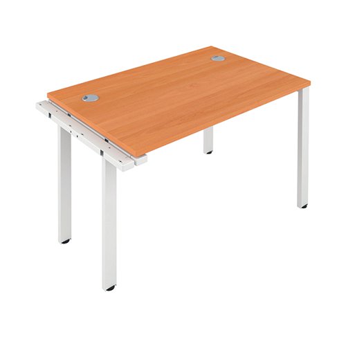 JEMINI 1 PERSON EXTENSION BENCH DESK 1400X800X730MM BEECH/WH