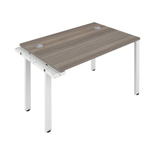 JEMINI 1 PERSON EXTENSION BENCH DESK 1400X800X730MM GREY OAK