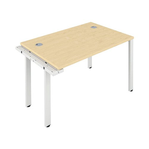 JEMINI 1 PERSON EXTENSION BENCH DESK 1400X800X730MM MAPLE/WH