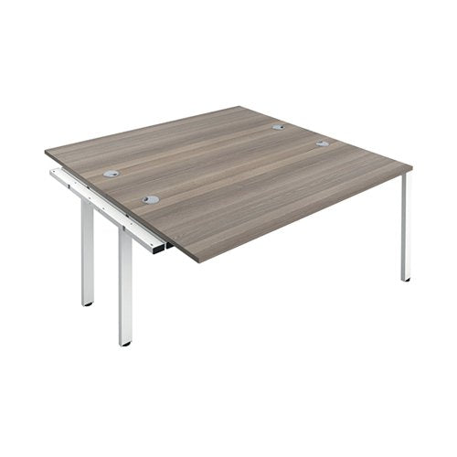 JEMINI 2 PERSON EXTENSION BENCH DESK 1400X1600X730MM GREY OA