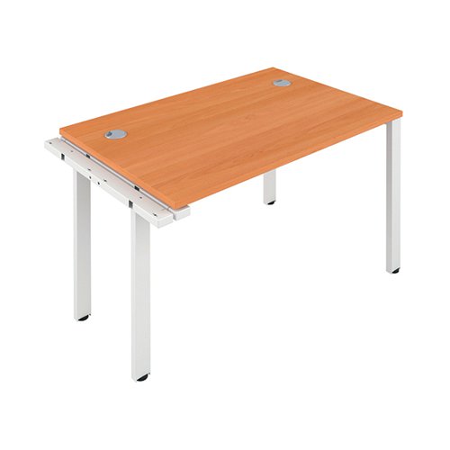 JEMINI 1 PERSON EXTENSION BENCH DESK 1600X800X730MM BEECH/WH