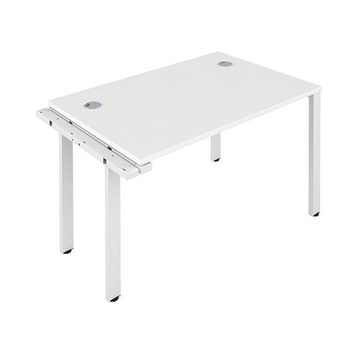 JEMINI 1 PERSON EXTENSION BENCH DESK 1600X800X730MM WHITE/WH