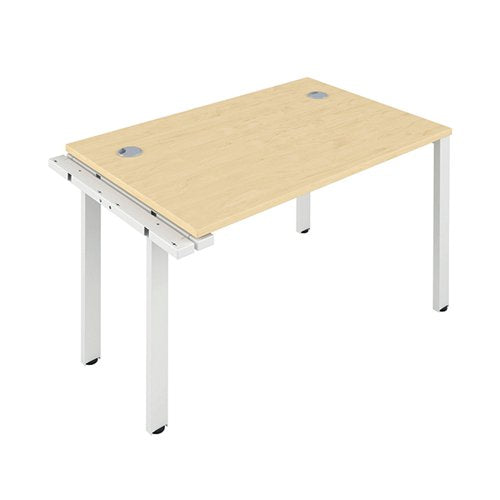 JEMINI 1 PERSON EXTENSION BENCH DESK 1600X800X730MM MAPLE/WH
