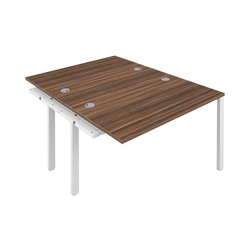 JEMINI 2 PERSON EXTENSION BENCH DESK 1600X1600X730MM DARK WA