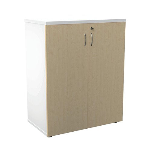 JEMINI WOODEN CUPBOARD 800X450X730MM WHITE/MAPLE KF811305