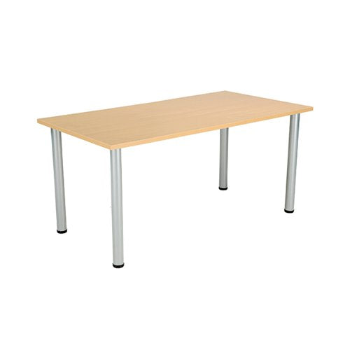 JEMINI RECTANGULAR MEETING TABLE 1600X800X730MM NOVA OAK/SIL