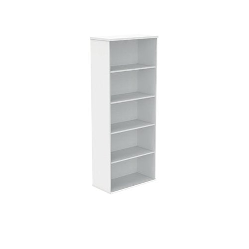 POLARIS BOOKCASE 4 SHELF 800X400X1980MM ARCTIC WHITE KF82112