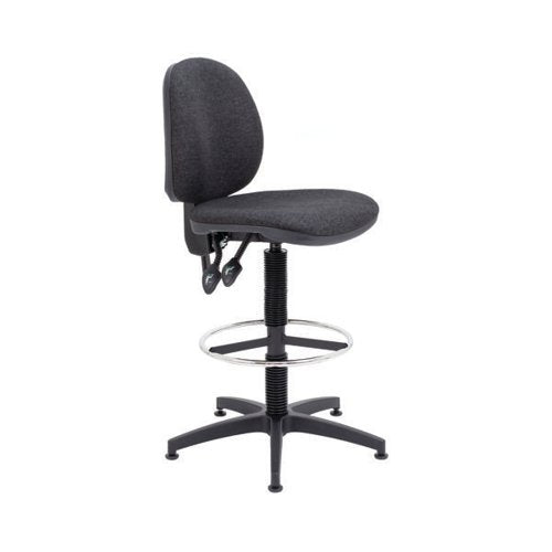 JEMINI MEDIUM BACK OPERATOR CHAIR FIXED D-KIT CHARCOAL KF822