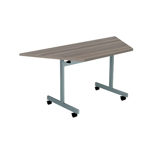 JEMINI TRAP TILT TABLE 1600X800X720MM GREY OAK/SILVER KF8225