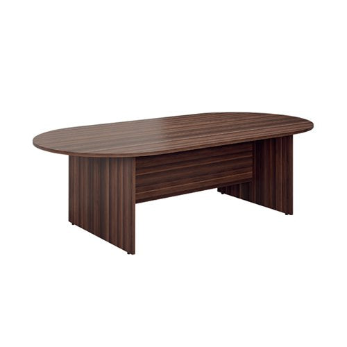 JEMINI D-END MEETING TABLE 1800X1000X730MM DARK WALNUT KF822