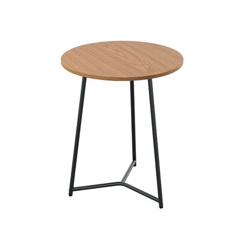 JEMINI TRINITY MID TABLE 600X600X735MM NOVA OAK/BLACK KF8234