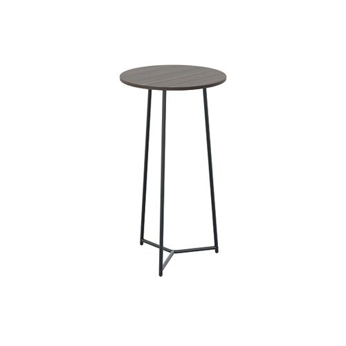 JEMINI TRINITY HIGH TABLE 600X600X1110MM DARK WALNUT/BLACK K
