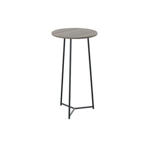 JEMINI TRINITY HIGH TABLE 600X600X1110MM GREY OAK/BLACK KF82