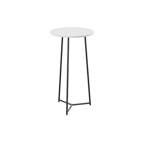 JEMINI TRINITY HIGH TABLE 600X600X1110MM WHITE/BLACK KF82355