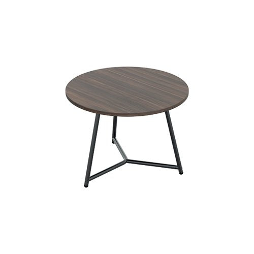 JEMINI TRINITY LOW TABLE 800X800X435MM DARK WALNUT/BLACK KF8