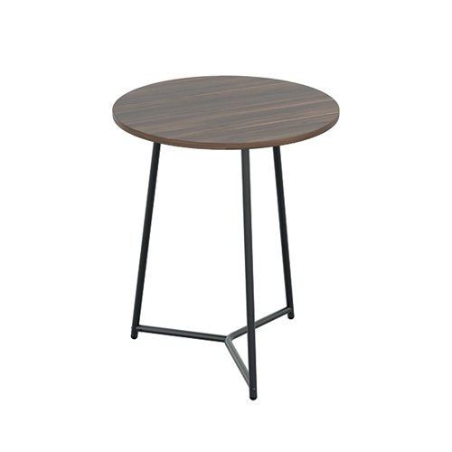 JEMINI TRINITY MID TABLE 800X800X735MM DARK WALNUT/BLACK KF8