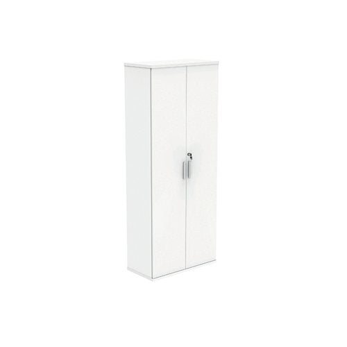 ASTIN 2 DOOR CUPBOARD LOCKABLE 800X400X1980MM ARCTIC WHITE K