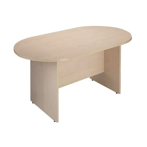 ARISTA BOARDROOM D-END TABLE 2400X1200X730MM MAPLE KF838285