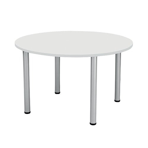 JEMINI CIRCULAR MEETING TABLE 1200X1200X730MM WHITE KF840188