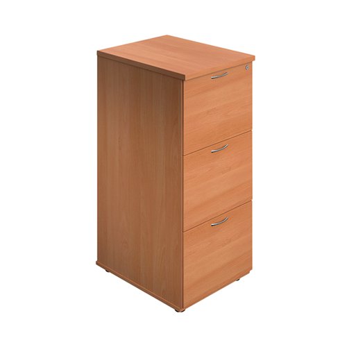 JEMINI 3 DRAWER FILING CABINET 464X600X1030MM BEECH VERSION