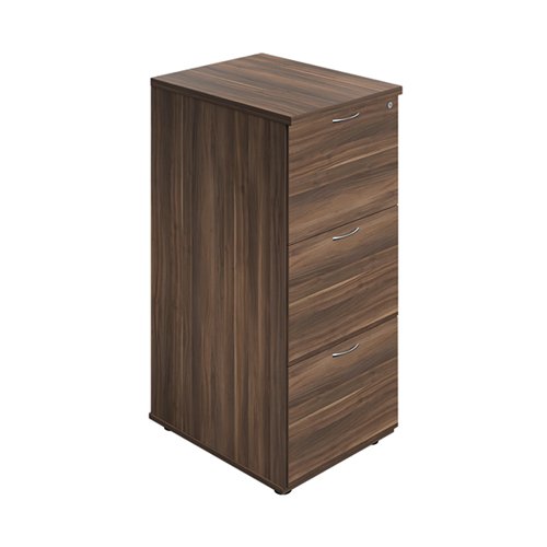 JEMINI 3 DRAWER FILING CABINET 464X600X1030MM DARK WALNUT KF