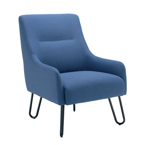 JEMINI RECEPTION ARMCHAIR HAIRPIN LEG NAVY KF90468