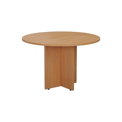 JEMINI ROUND MEETING TABLE 1100X1100X730MM BEECH KF90685