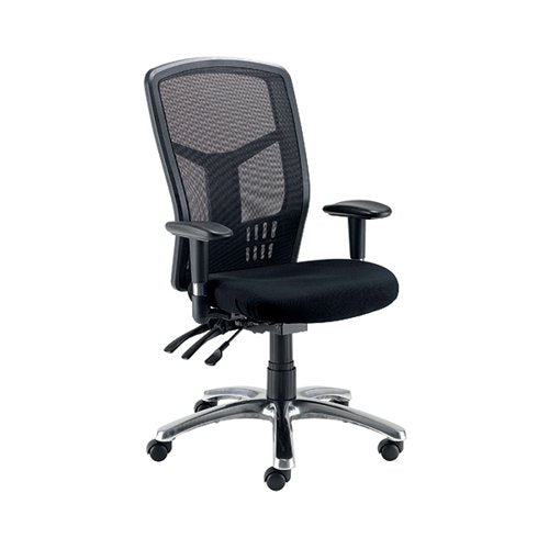 ARISTA LOGAN HIGH BACK OPERATOR CHAIR 650X800X380MM MESH BAC