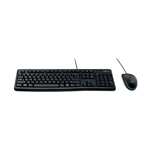 LOGITECH BLACK MK120 WIRED KEYBOARD AND MOUSE SET 920-002552