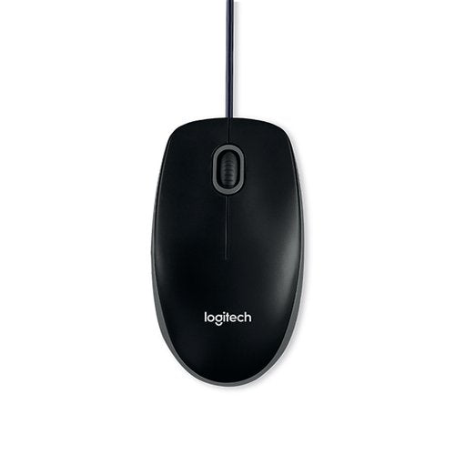 LOGITECH B110 WIRED OPTICAL MOUSE SILENT USB BLACK 910-00550