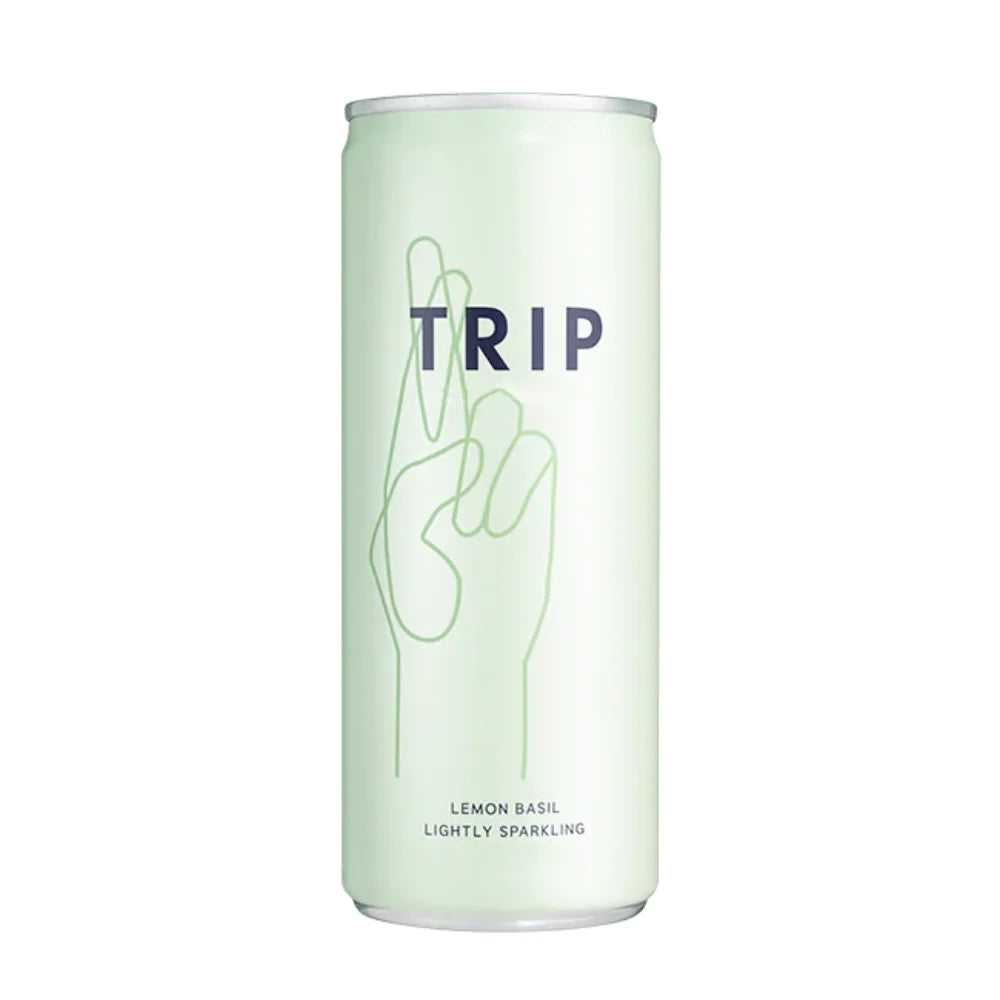 TRIP CBD INFUSED SPARKLING LEMON BASIL CANS (250ml) x 12