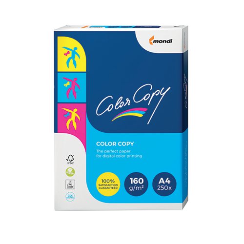COLOR COPY A4 PAPER 160GSM WHITE (PACK OF 250) CCW0324