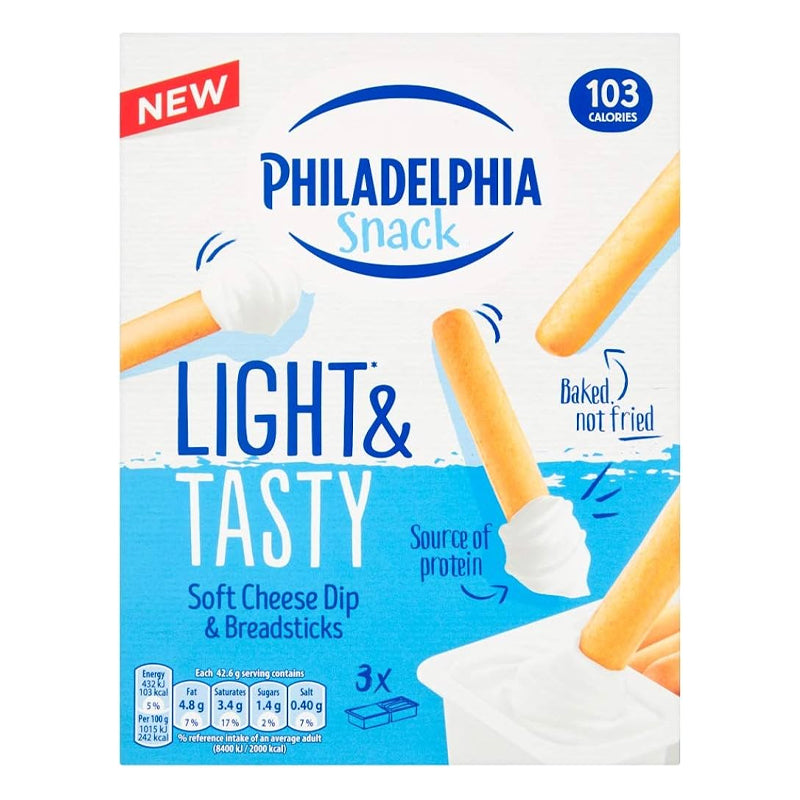 PHILADELPHIA LIGHT BREADSTICK SNACK (42.6g) x 3