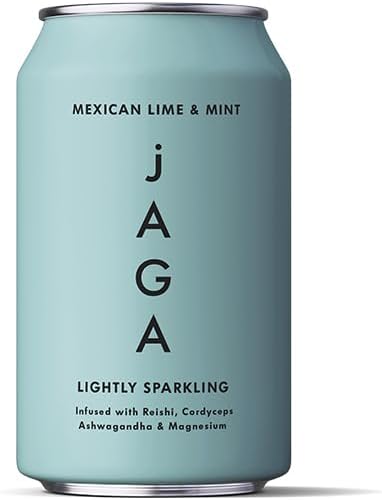 JAGA LIGHTLY SPARKLING MUSHROOM DRINKS MEXICAN LIME & MINT (330ml) x 8