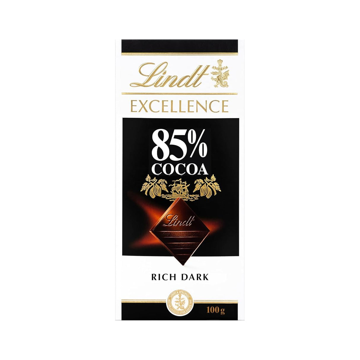 LINDT EXCELLENCE 85% COCOA DARK CHOCOLATE BAR (100g)